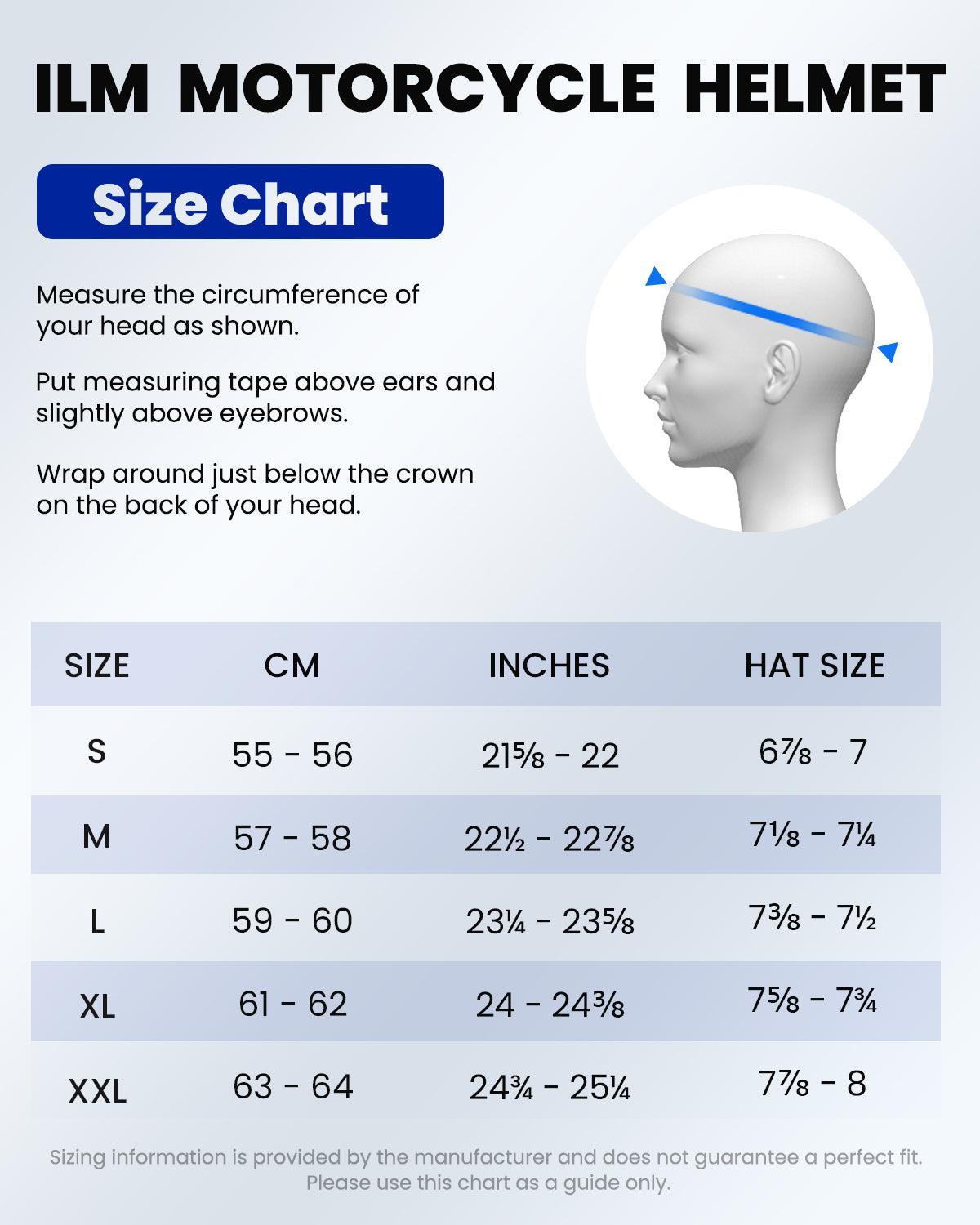 ILM Open Face Motorcycle 3/4 Half Helmet Model 726X