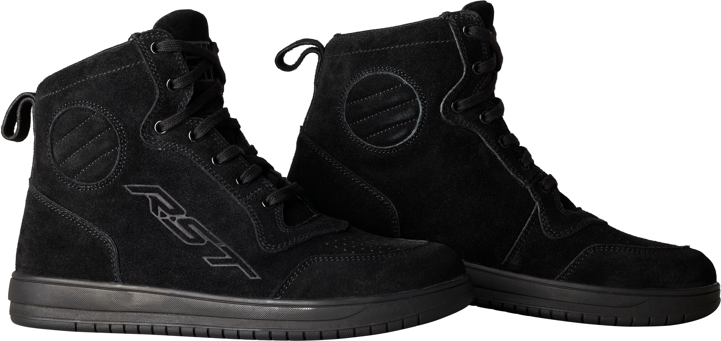 RST Hitop Moto Sneaker Ce Boot Black Suede  Sz 7 556-3052040