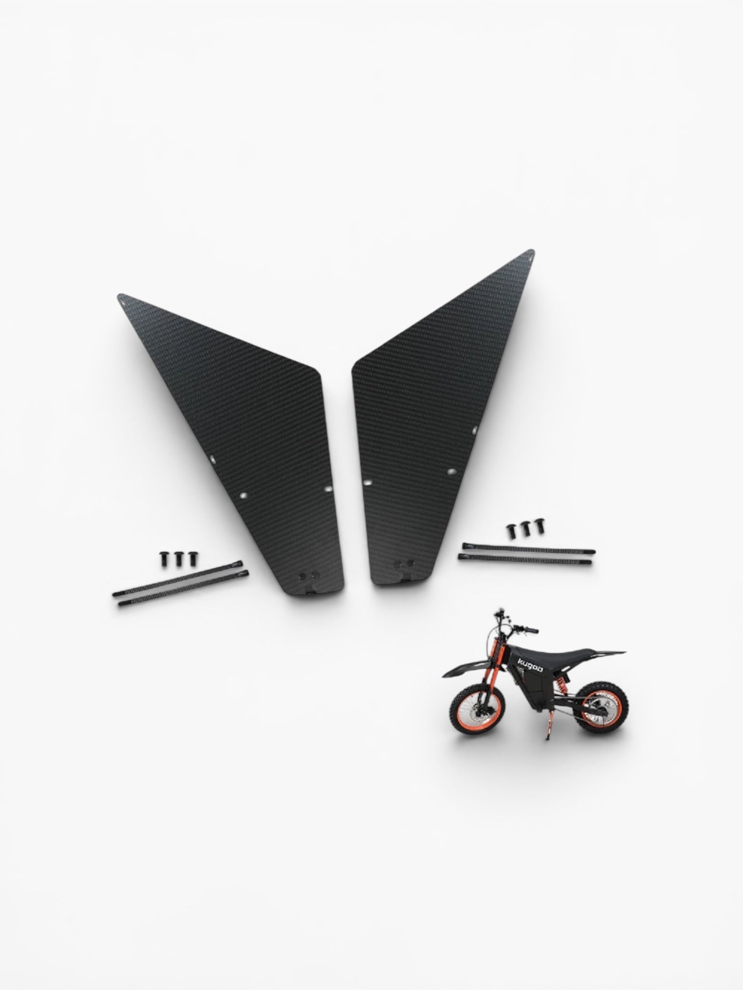 Carbon Fiber Style Side Panel Battery Cover Guards for Tuttio Soleil 01 Electric Dirt Bike