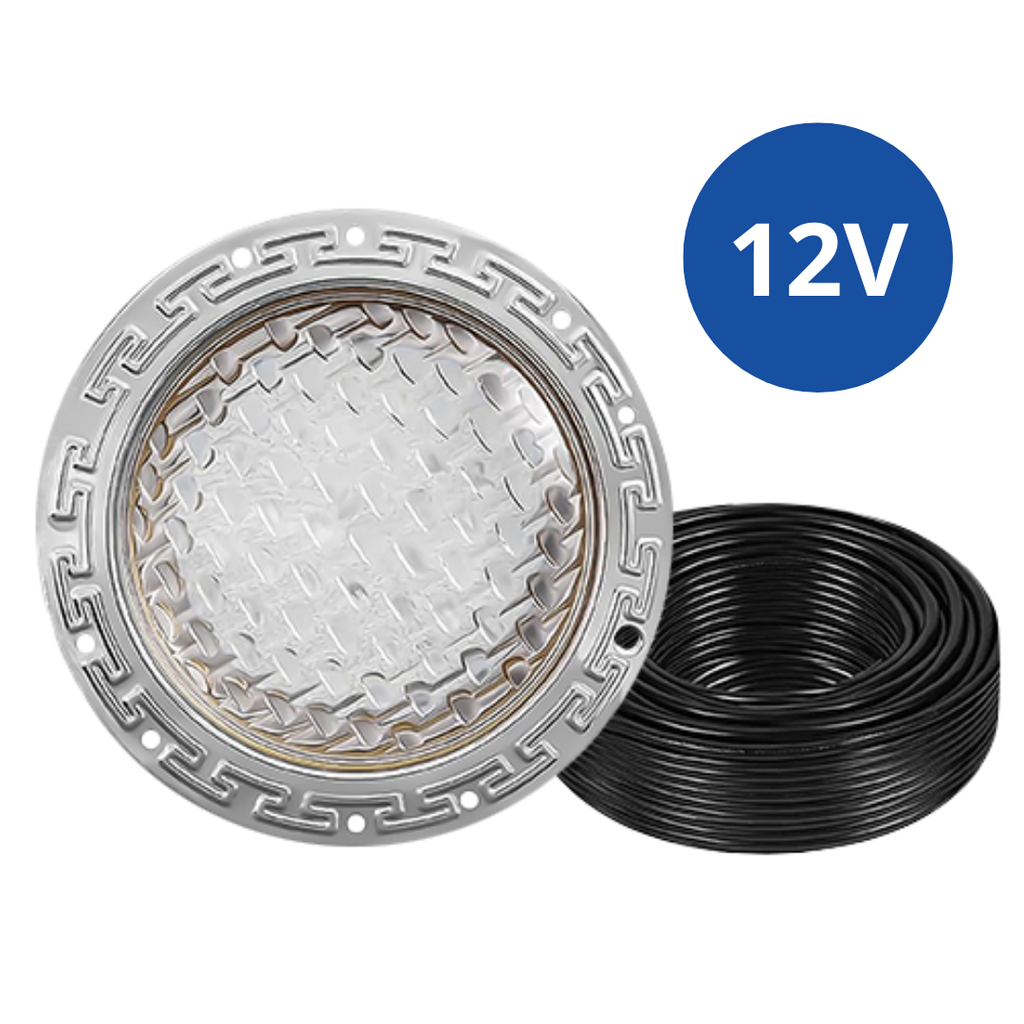 Life-Bulb 10" Color LED Inground Pool Light (100ft Cord) | Replaces Pentair IntelliBrite 5G (12V) | Lifetime Replacement Program