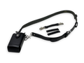 Firefighter Leather Radio Holster with Belt, Strap, Anti-Sway Strap, and Mic Loops. Perfect for Firefighters, EMT, Police