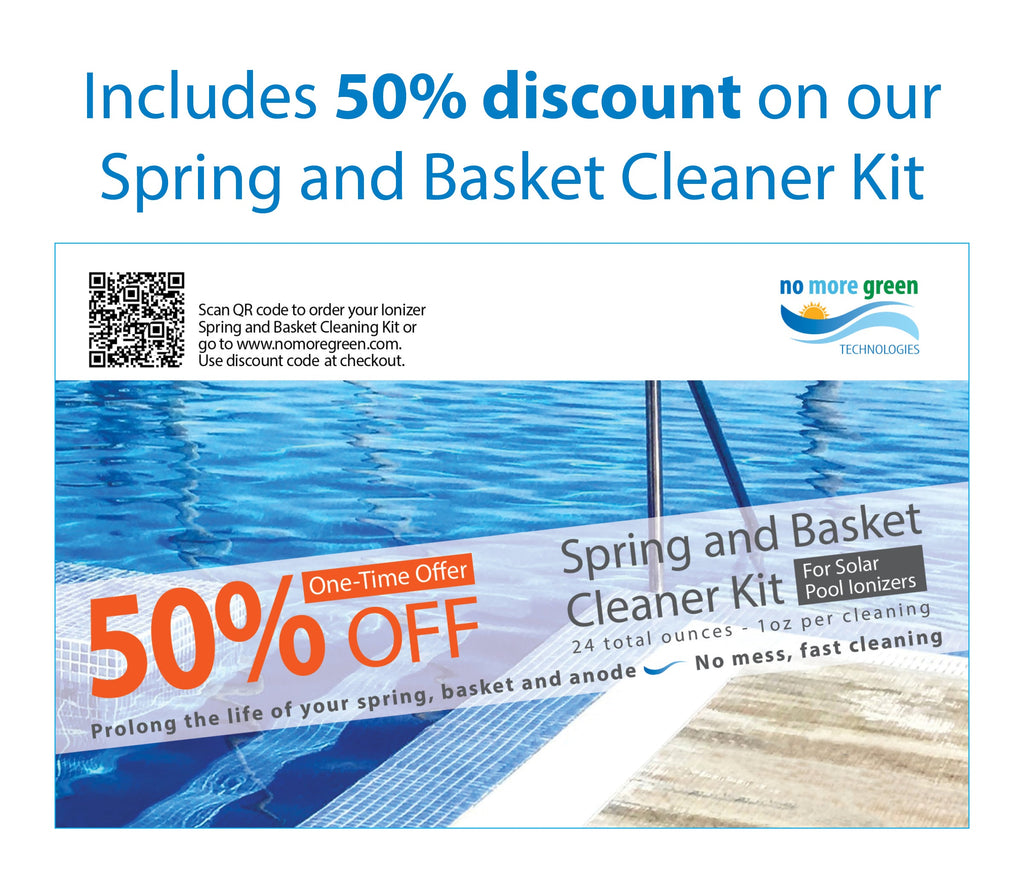 CopperFlo Solar Pool Ionizer (Up to 45K Gallons) | Inground & Above Ground Pools | Lifetime Replacement Program