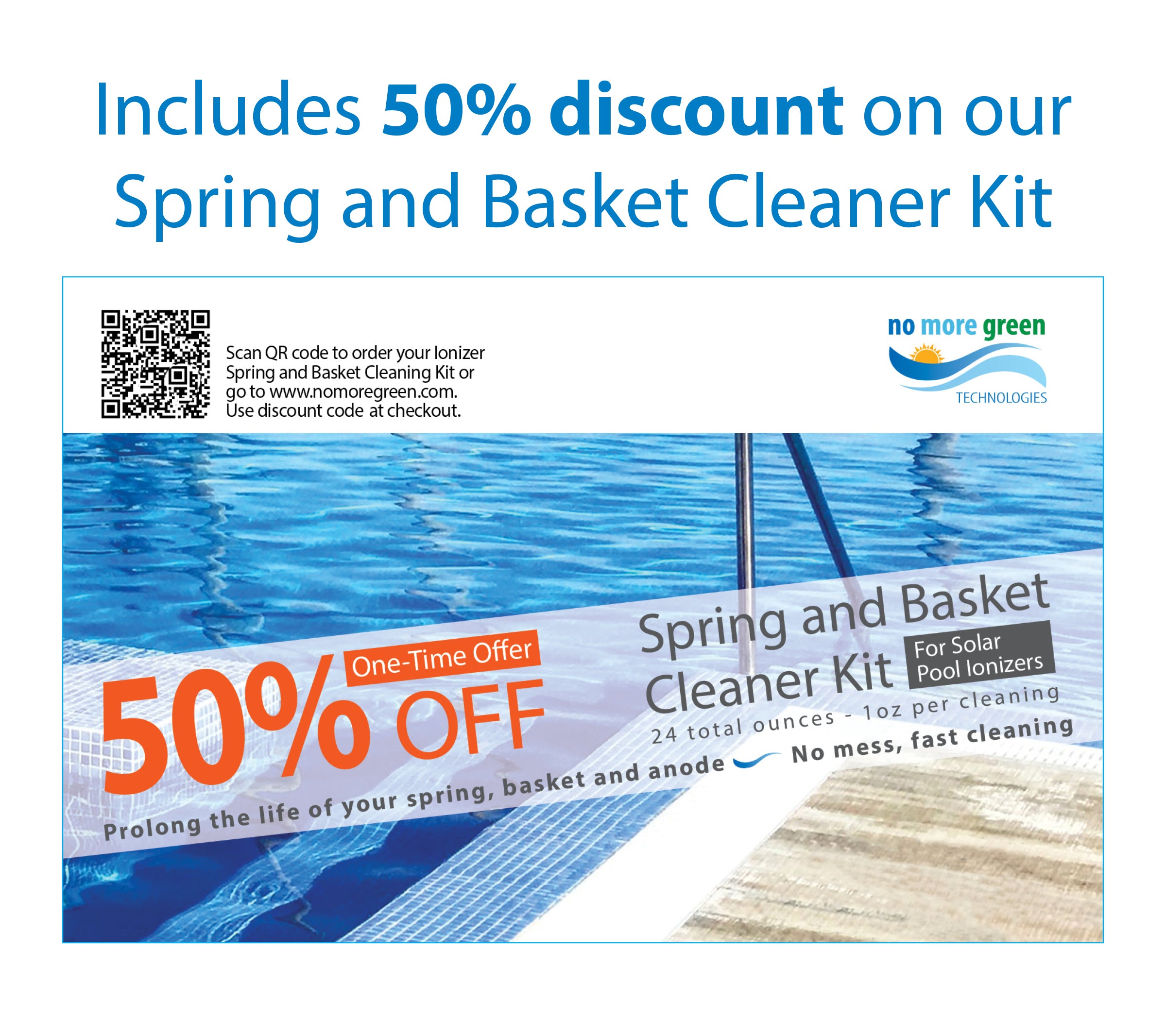 CopperFlo Solar Pool Ionizer (Up to 45K Gallons) | Inground & Above Ground Pools | Lifetime Replacement Program