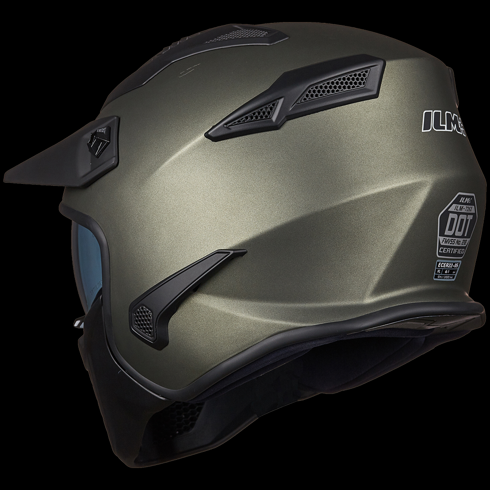 ILM Open Face Motorcycle 3/4 Half Helmet Model 726X
