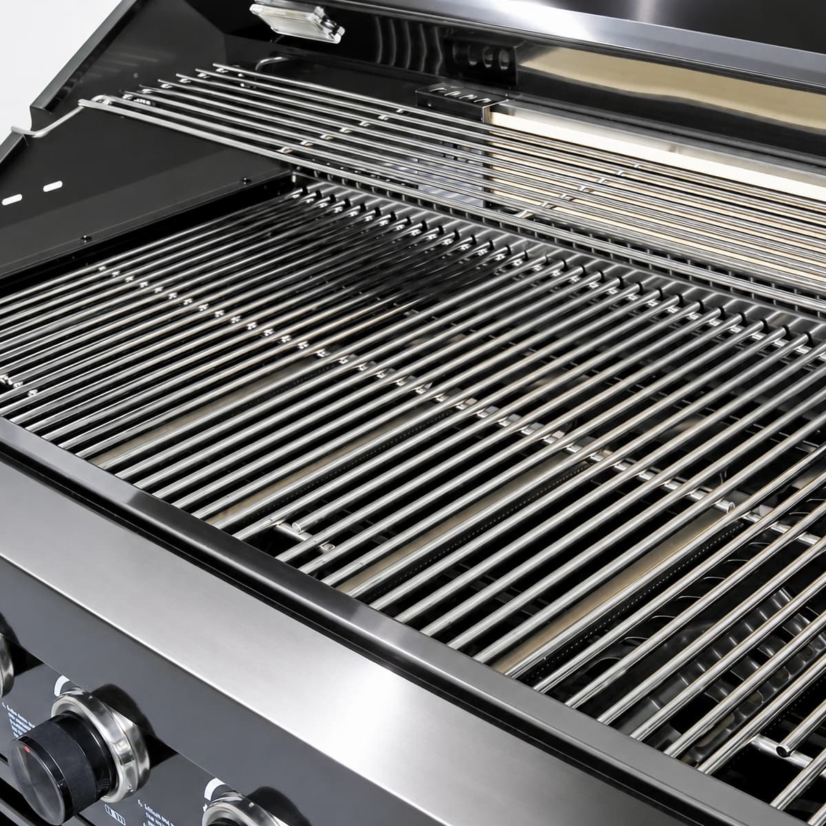 63" 6-Burner 85,000 BTU Black Outdoor Kitchen Island Grill + Marble Countertops