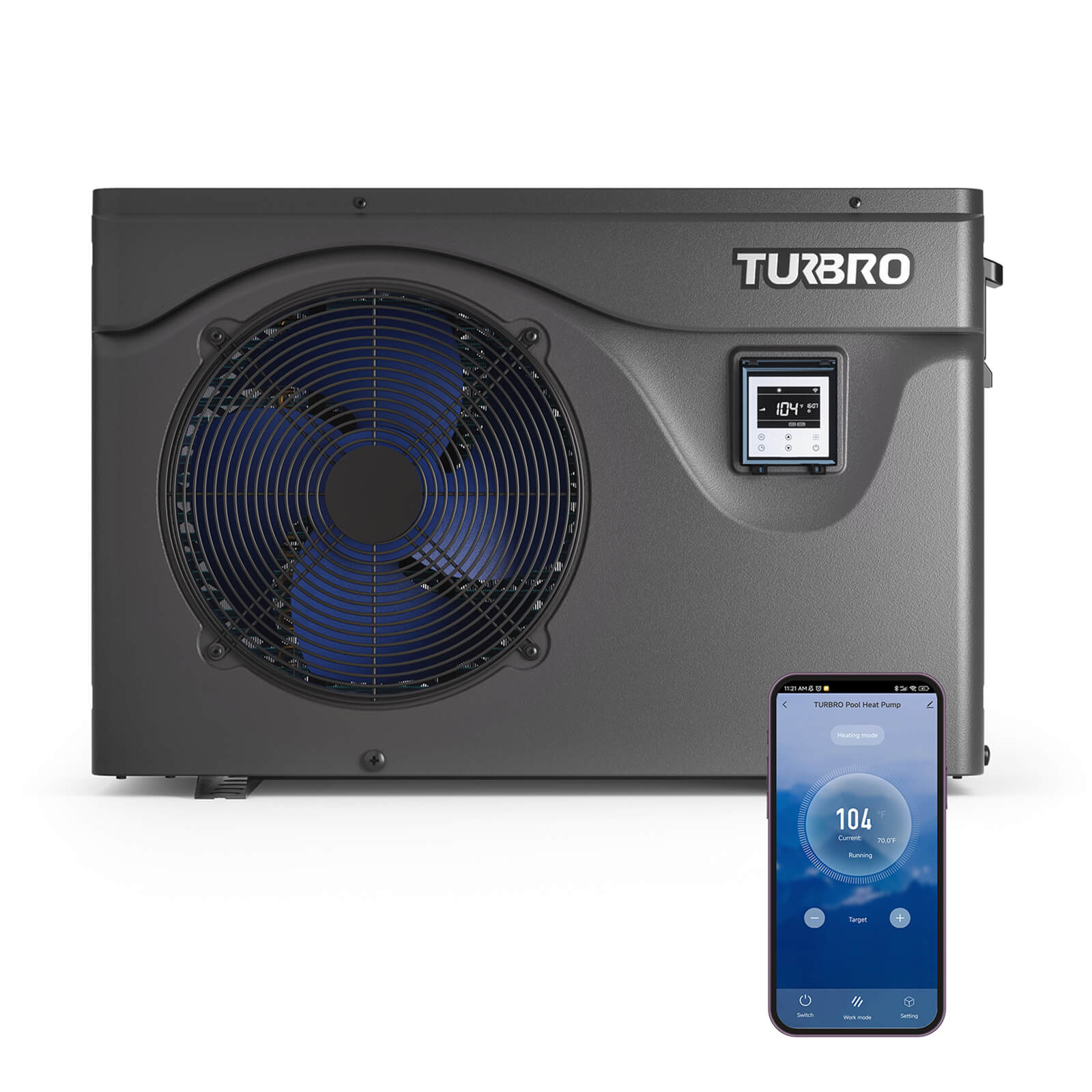 Beluga Inverter Pool Heat Pump, 50K/75K BTU