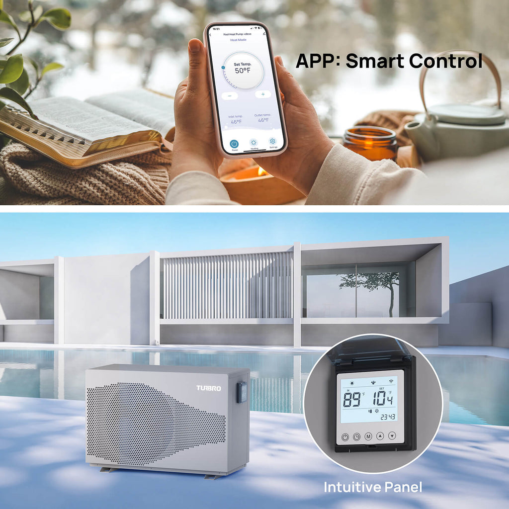 Beluga Inverter Pool Heat Pump, 33K/58K/100K BTU