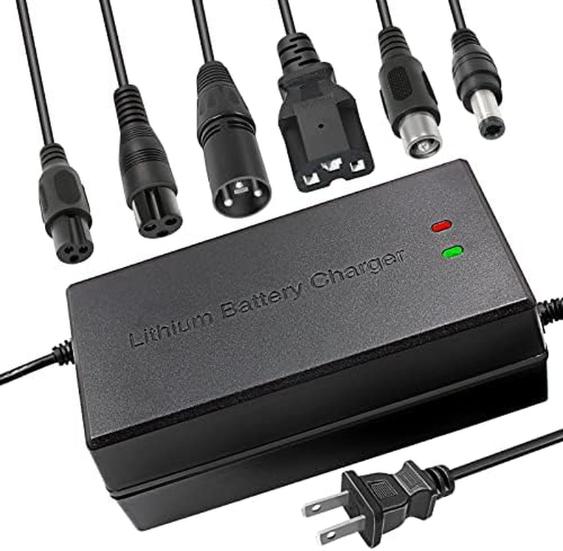 Voltrix Racing 54.6V 5A Lithium-Ion Charger for Tuttio Electric Dirt Bikes – 48V Fast Charger with Multiple Plugs