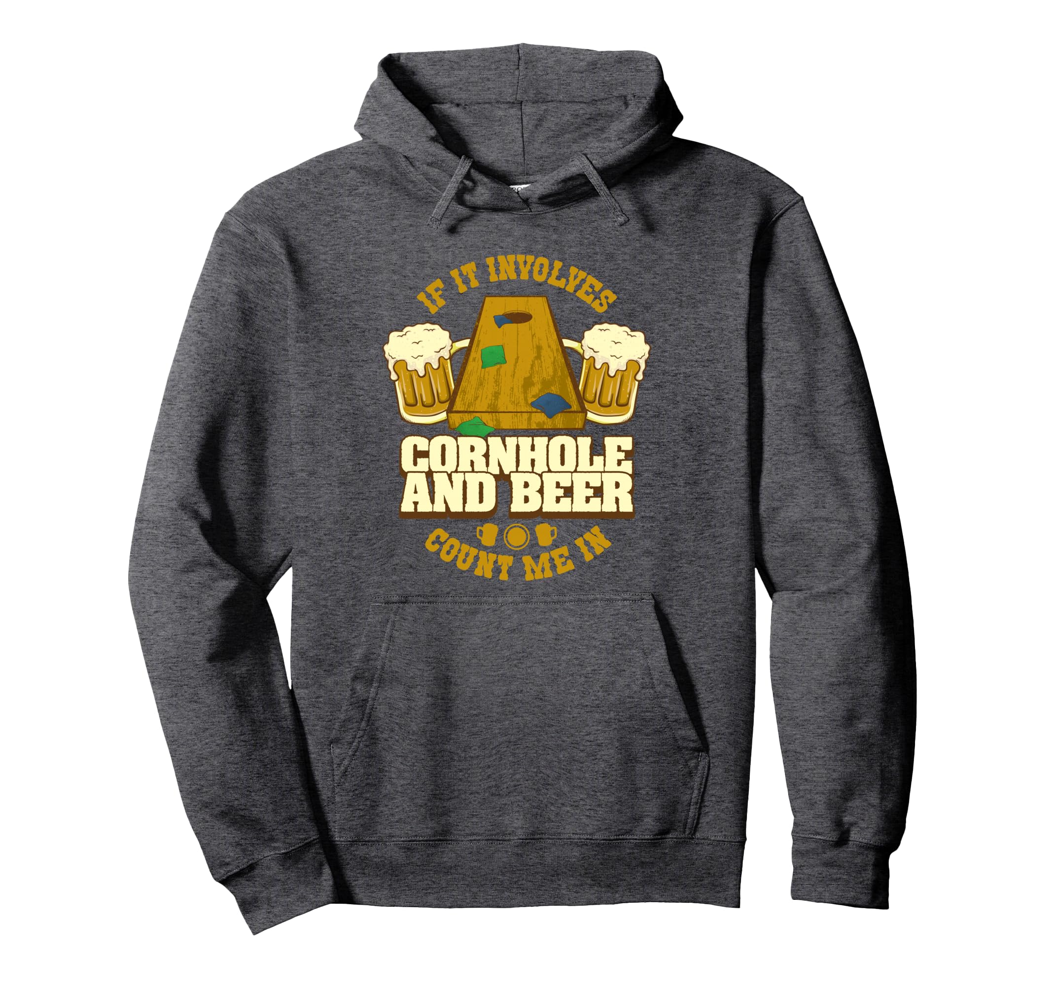 Funny Cornhole Beer Corn Hole Game Hoodie - Novelty Apparel for Adults