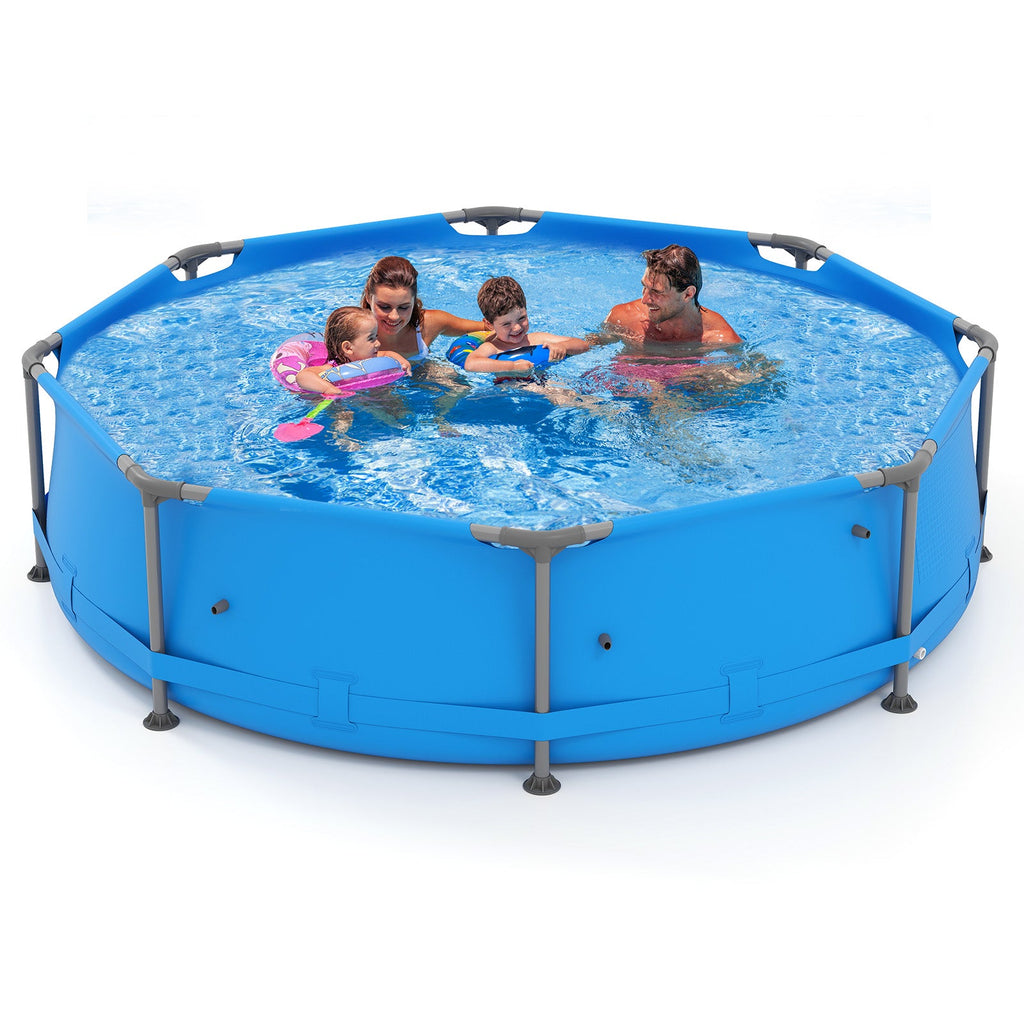 690/978/1158/1617 Gal Outdoor Family Swimming Pool with Metal Frame