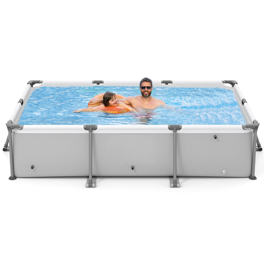 690/978/1158/1617 Gal Outdoor Family Swimming Pool with Metal Frame