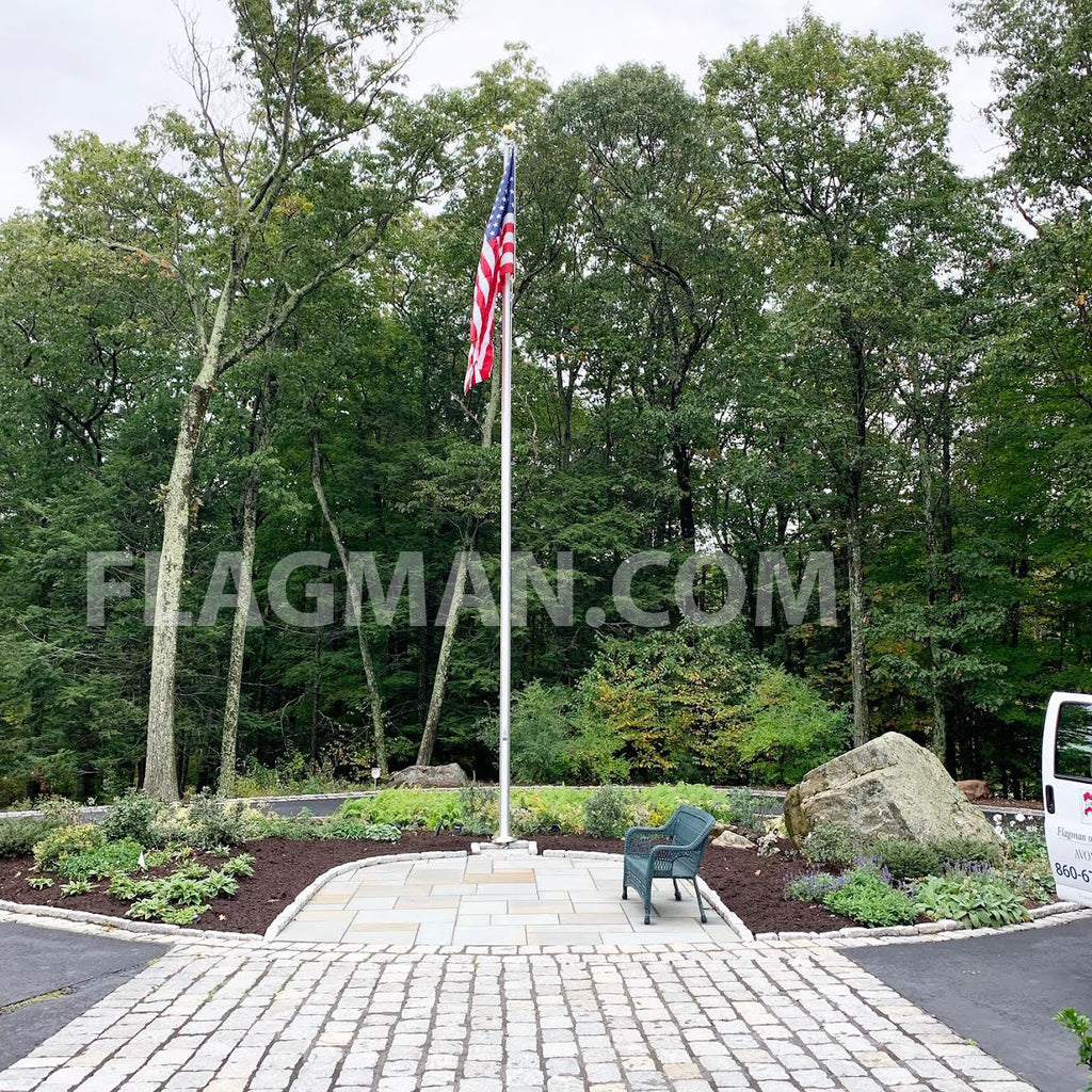 Aluminum Flagpole - External Rope - Heavy Duty, Lifetime Warranty | Made in USA