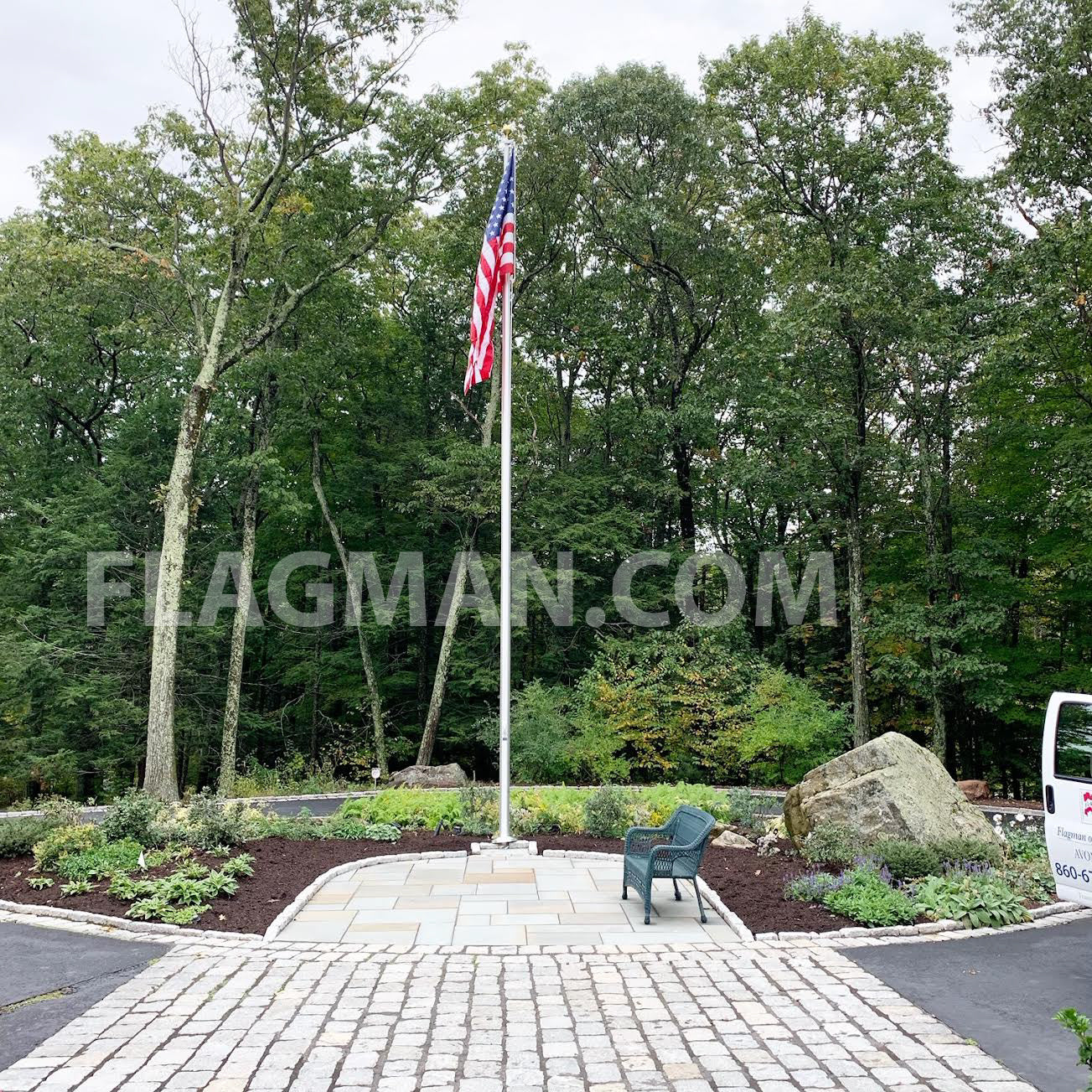 Aluminum Flagpole - External Rope - Heavy Duty, Lifetime Warranty | Made in USA