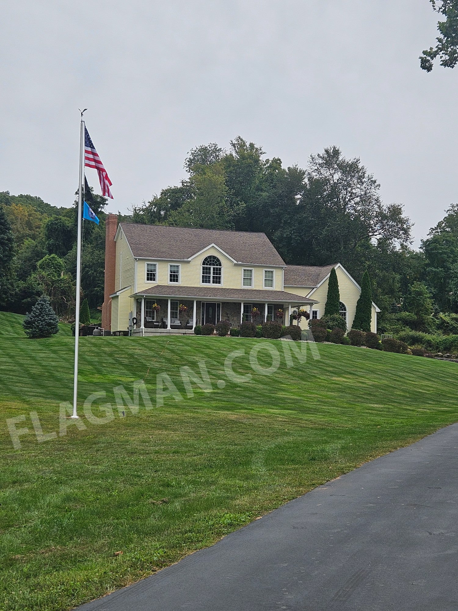 Aluminum Flagpole - External Rope - Heavy Duty, Lifetime Warranty | Made in USA