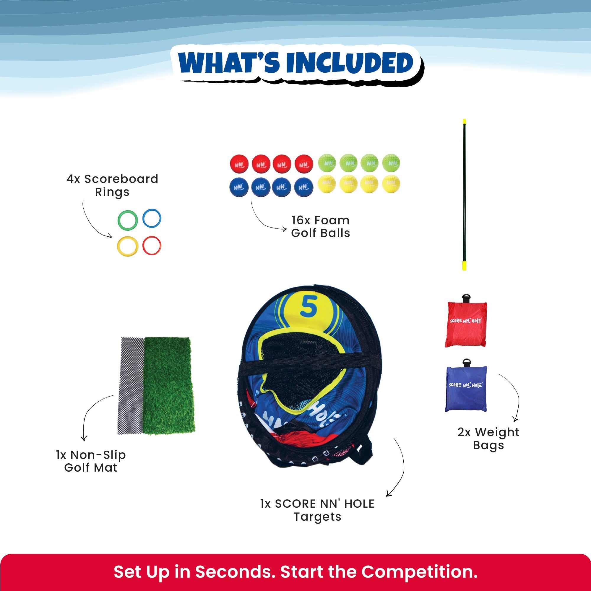 CHIP NN' HOLE Starter Set - Cornhole Meets Golf