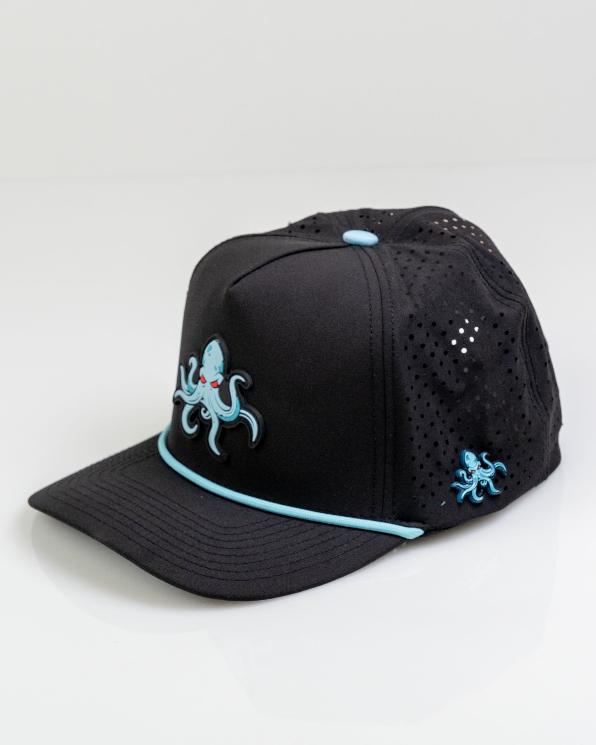 Kraken Black - Perforated Rope Hat