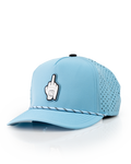 Middle Finger Baby Blue - Perforated Rope Hat