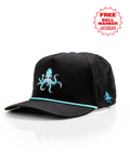 Kraken Black - Perforated Rope Hat