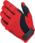 BILTWELL Moto Gloves - Red/Black/White - Medium 1501-0804-003