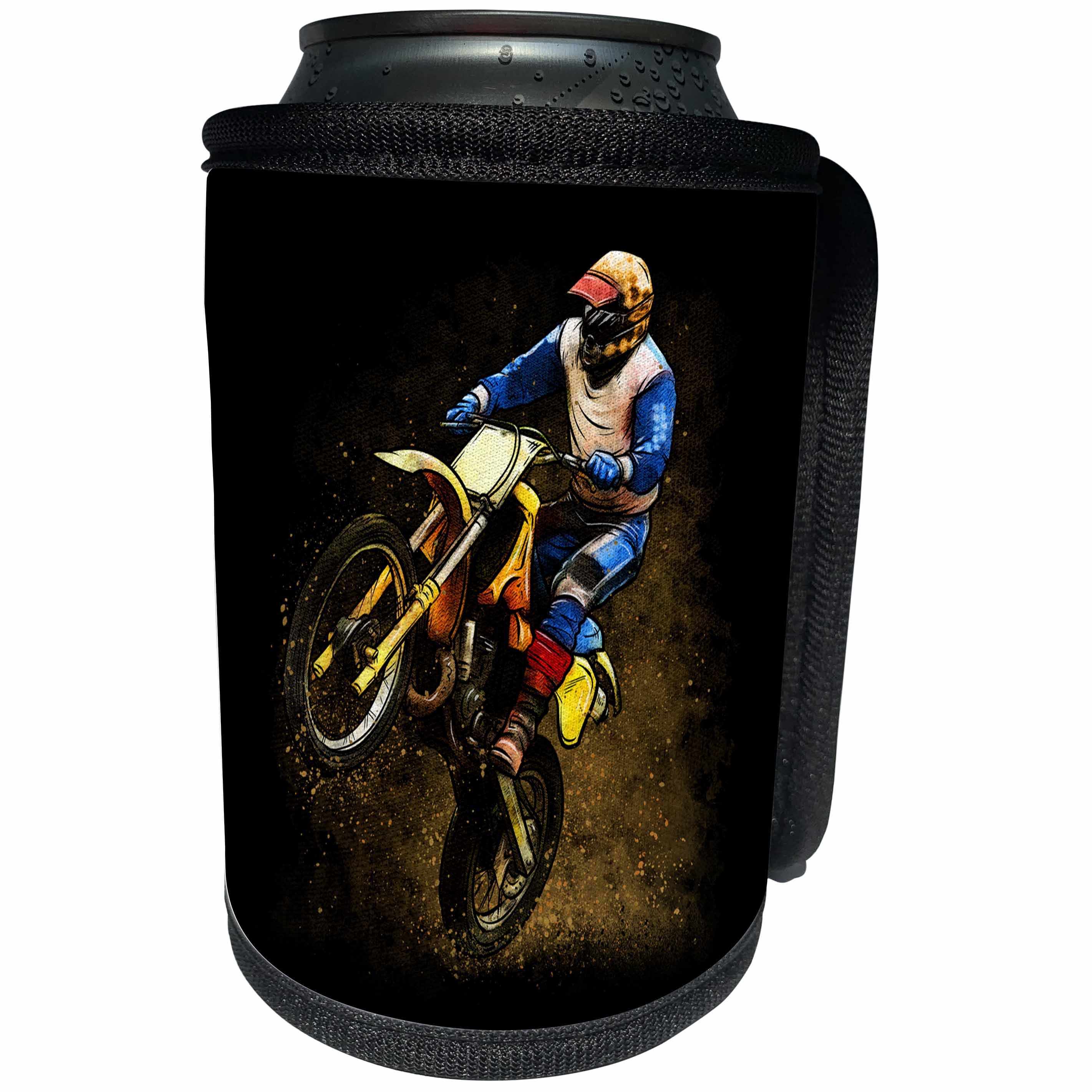 3dRose Sven Herkenrath Sport - Motocross Dirtbike Dirty Sport Hobby Biker Offroad Extreme - Can Cooler Bottle Wrap (cc_320093)