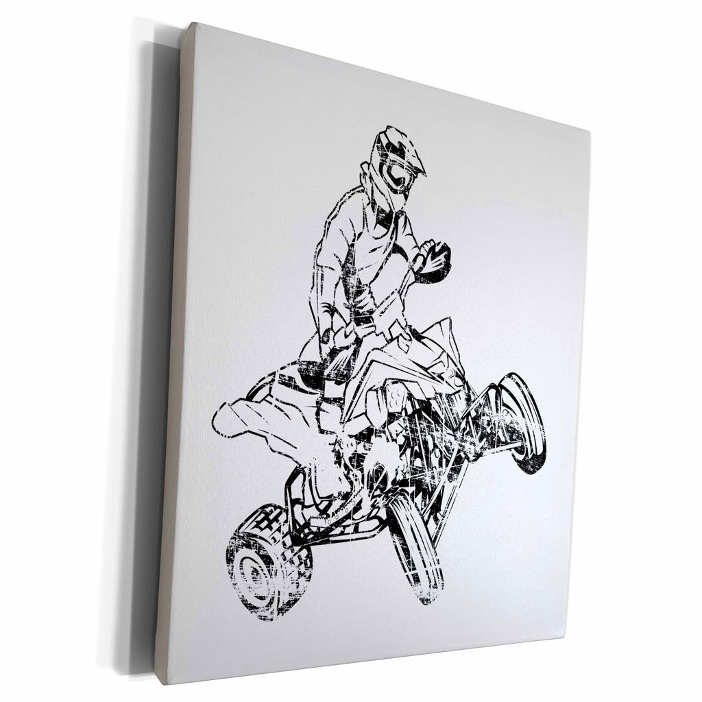 3dRose American cool ATV Four Wheeler Quad Bike Off Roader - Museum Grade Canvas Wrap (cw_261502)