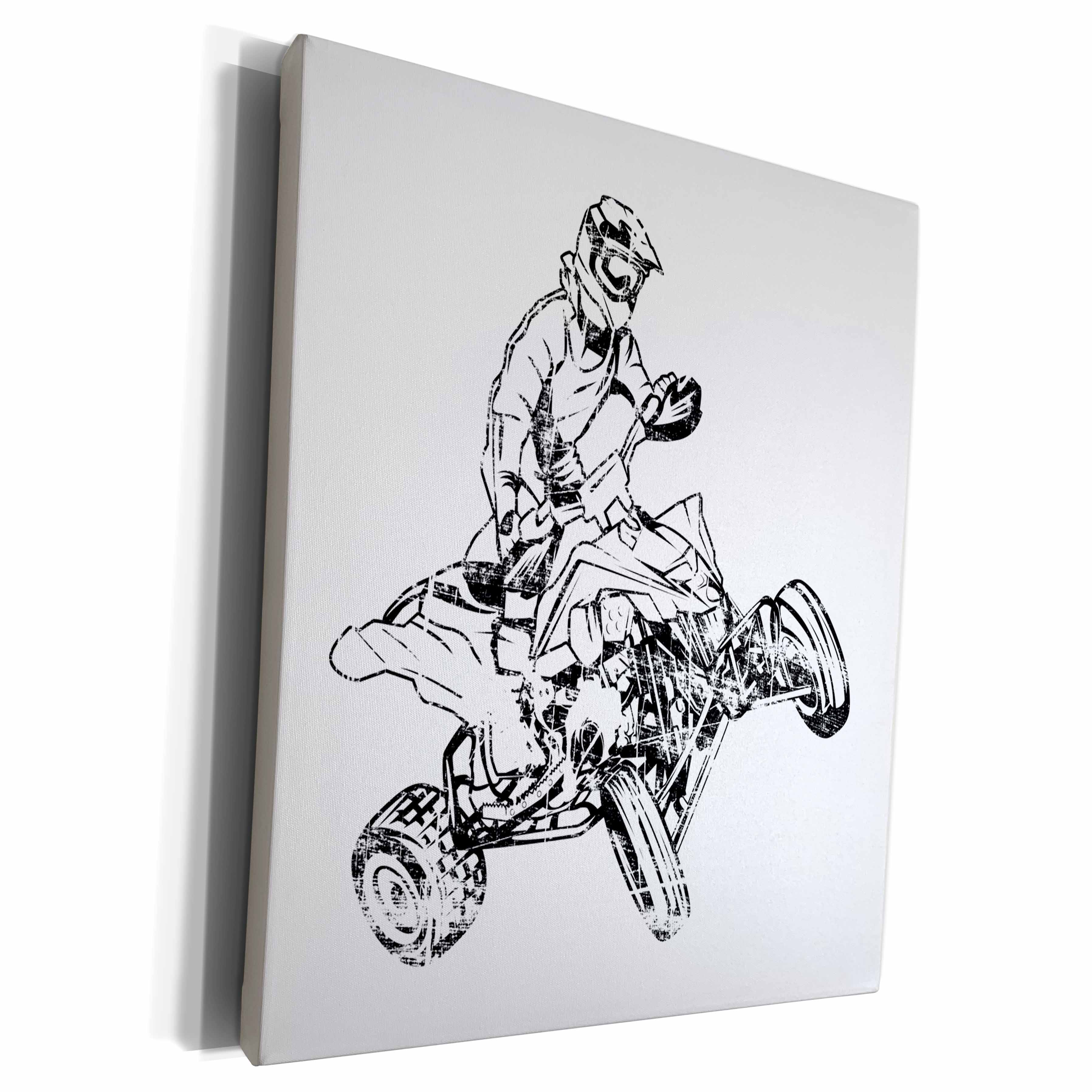 3dRose American cool ATV Four Wheeler Quad Bike Off Roader - Museum Grade Canvas Wrap (cw_261502)