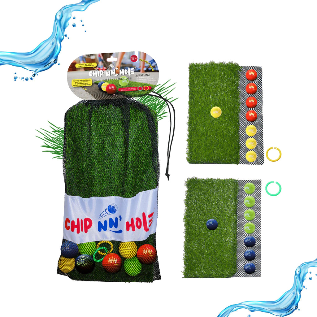 CHIP NN' HOLE Game Mode | Golf balls With Golf Mats ONLY | Targets NOT Included | Golf Meets Cornhole |