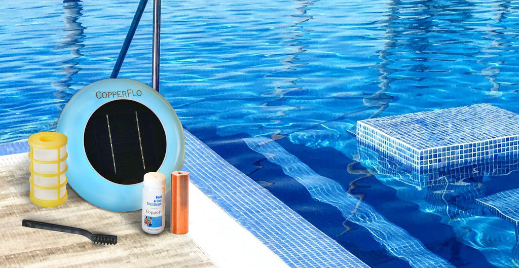 CopperFlo Solar Pool Ionizer (Up to 45K Gallons) | Inground & Above Ground Pools | Lifetime Replacement Program