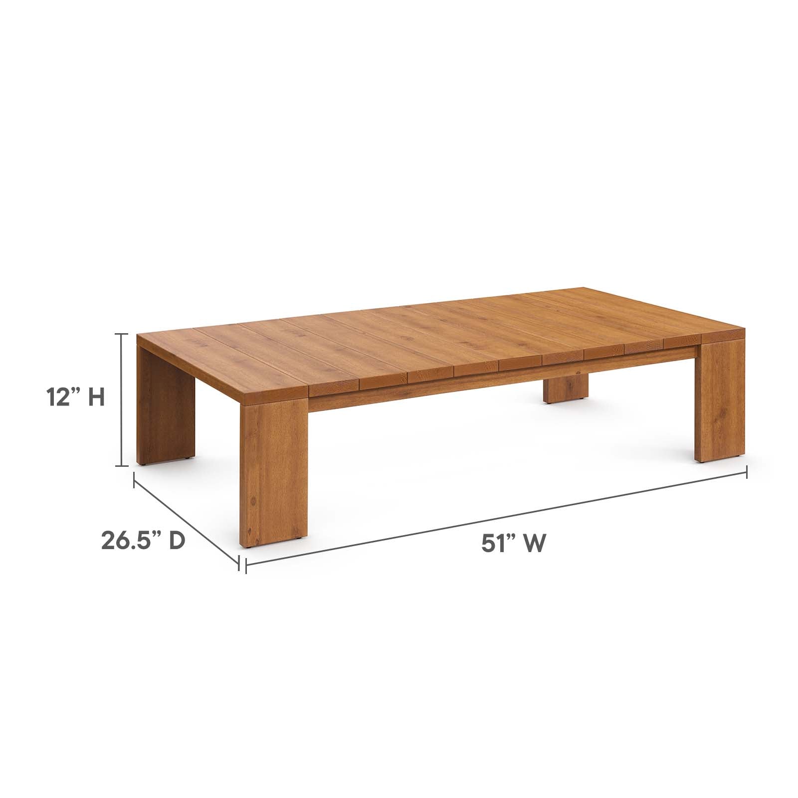 Tahoe 5-Piece Outdoor Patio Acacia Wood Furniture Set by Modway
