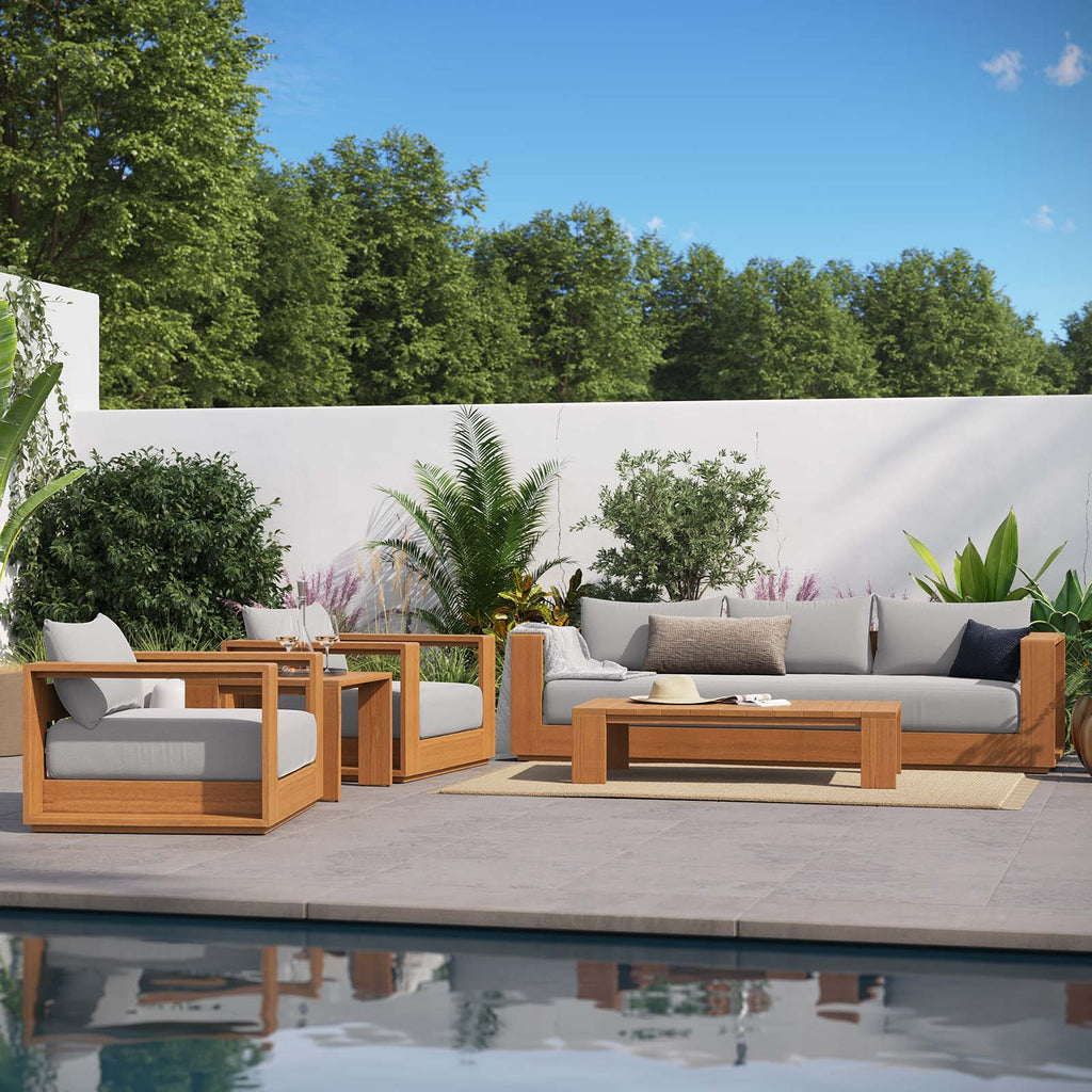Tahoe 5-Piece Outdoor Patio Acacia Wood Furniture Set by Modway