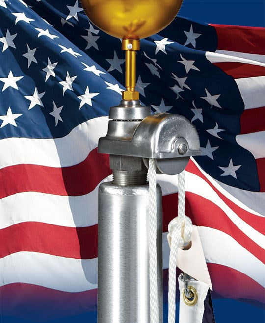 Aluminum Flagpole - External Rope - Heavy Duty, Lifetime Warranty | Made in USA