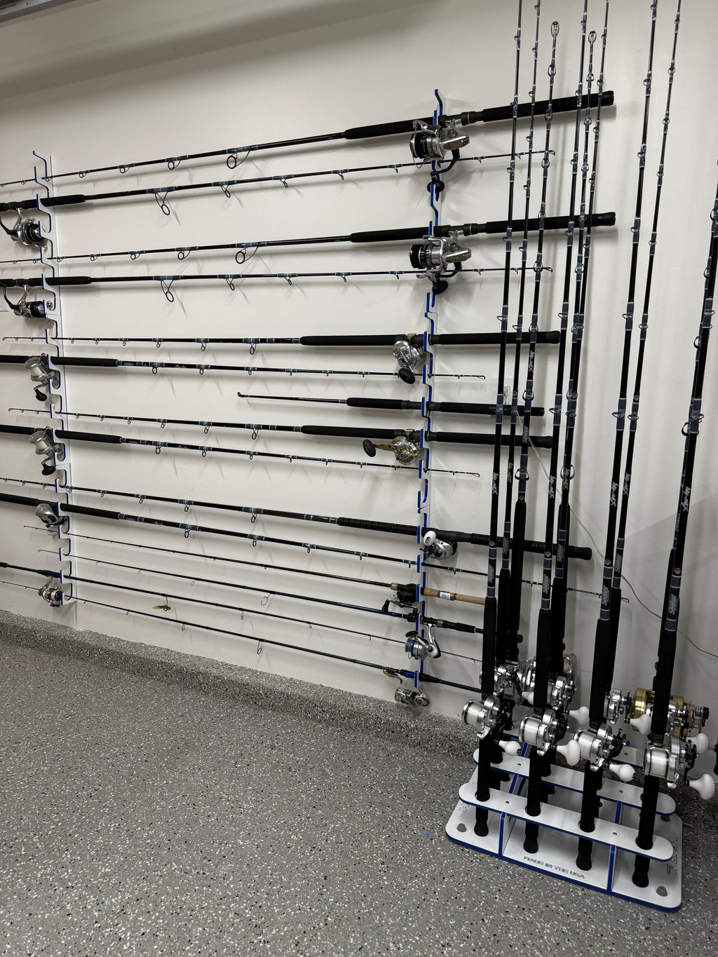Made in the USA Premium Fishing Rod Racks | Wall or Ceiling or Boat Mounted