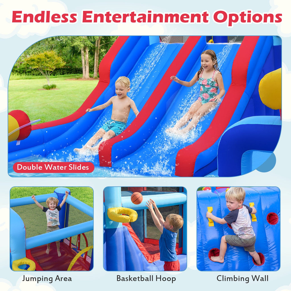 Inflatable Water Slide Park for Kids Backyard Outdoor Fun (without Blower)