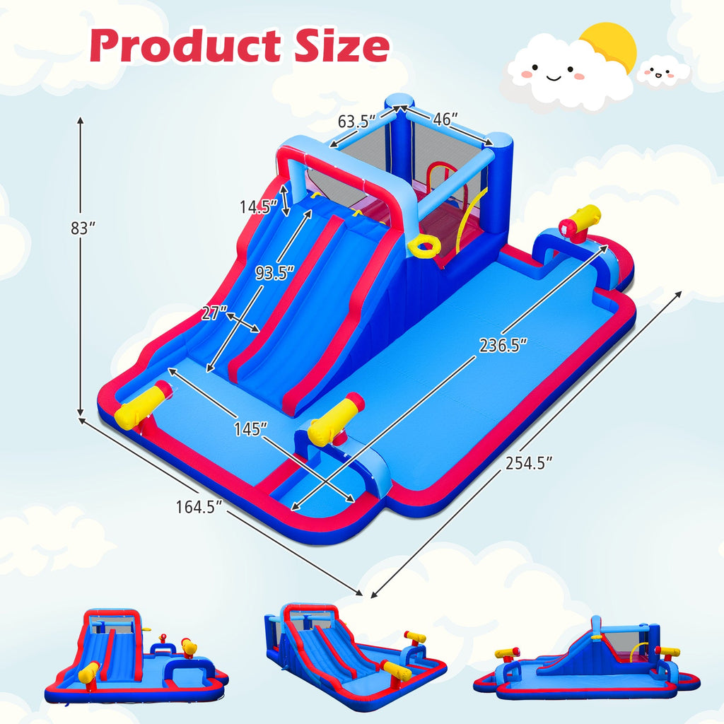 Inflatable Water Slide Park for Kids Backyard Outdoor Fun (without Blower)