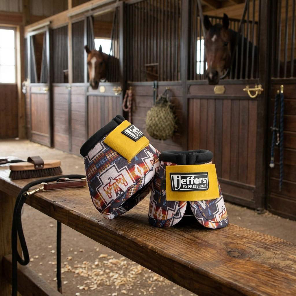 Jeffers Expression No-Turn Bell Boots for Horses, Pair