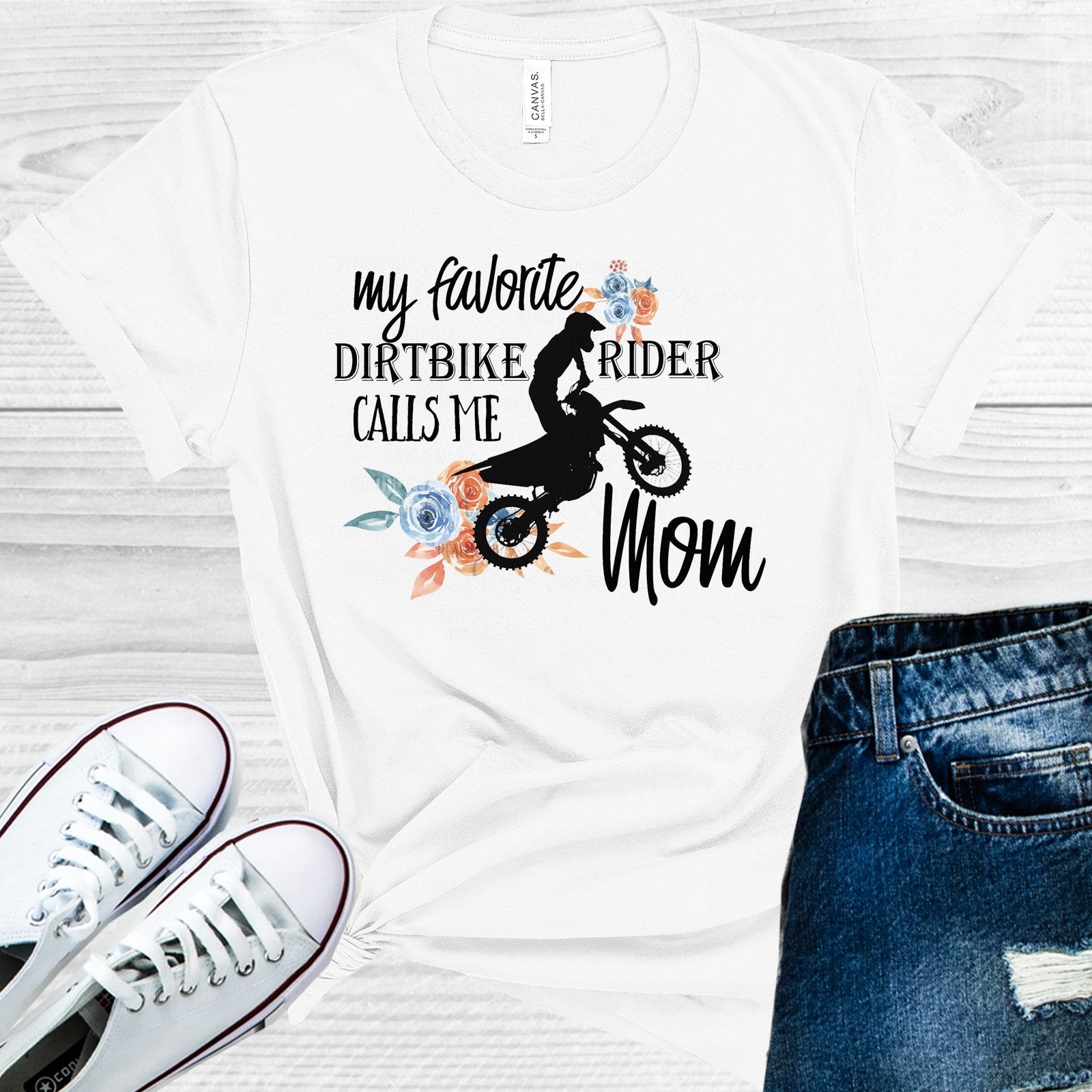 My Favorite Dirtbike Rider Calls Me Mom Graphic Tee