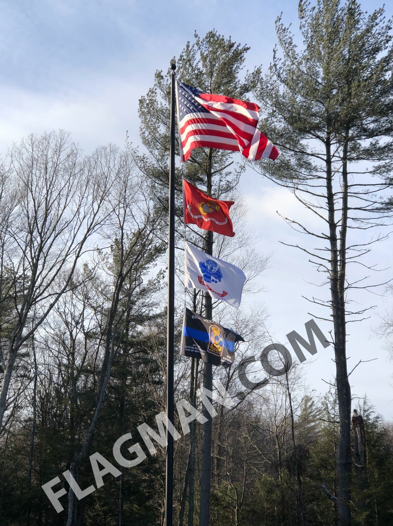 Aluminum Flagpole - External Rope - Heavy Duty, Lifetime Warranty | Made in USA