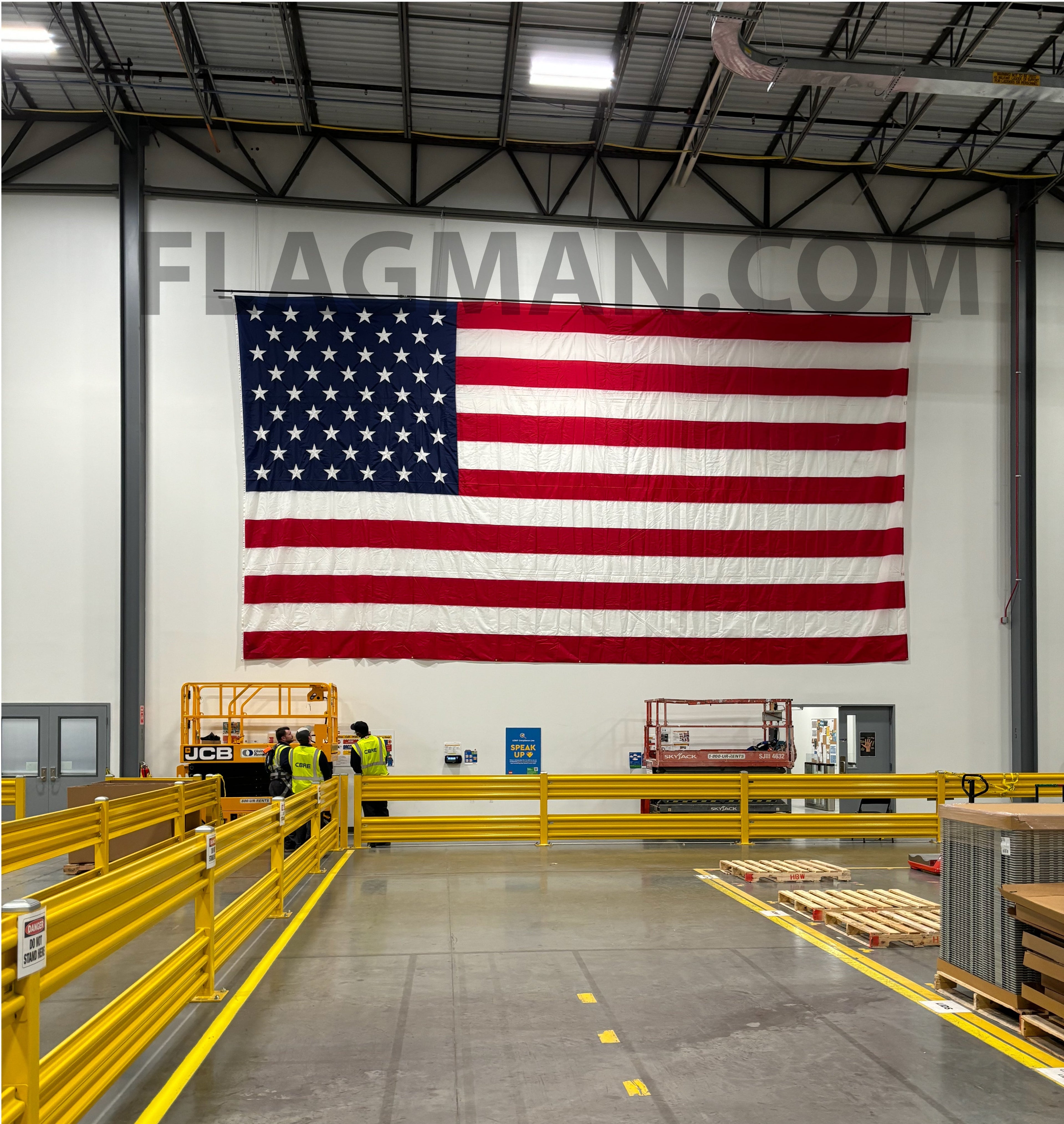 WallSafe™ Nylon Wall-Mounted American Flag | Reinforced Edge Grommets | Made in USA