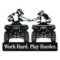 Four Wheeler Couple Monogram - Monogram Metal Sign