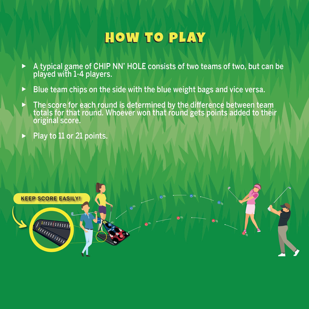 CHIP NN' HOLE Starter Set - Cornhole Meets Golf