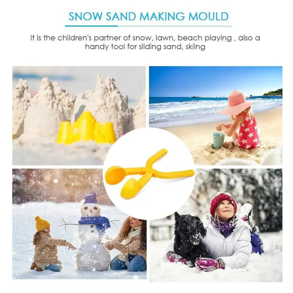 Kids Portable Colorful Outdoor Winter Snowball Maker Children Creative Fun Sports Winter Toy Lightweight Snow Balls Maker