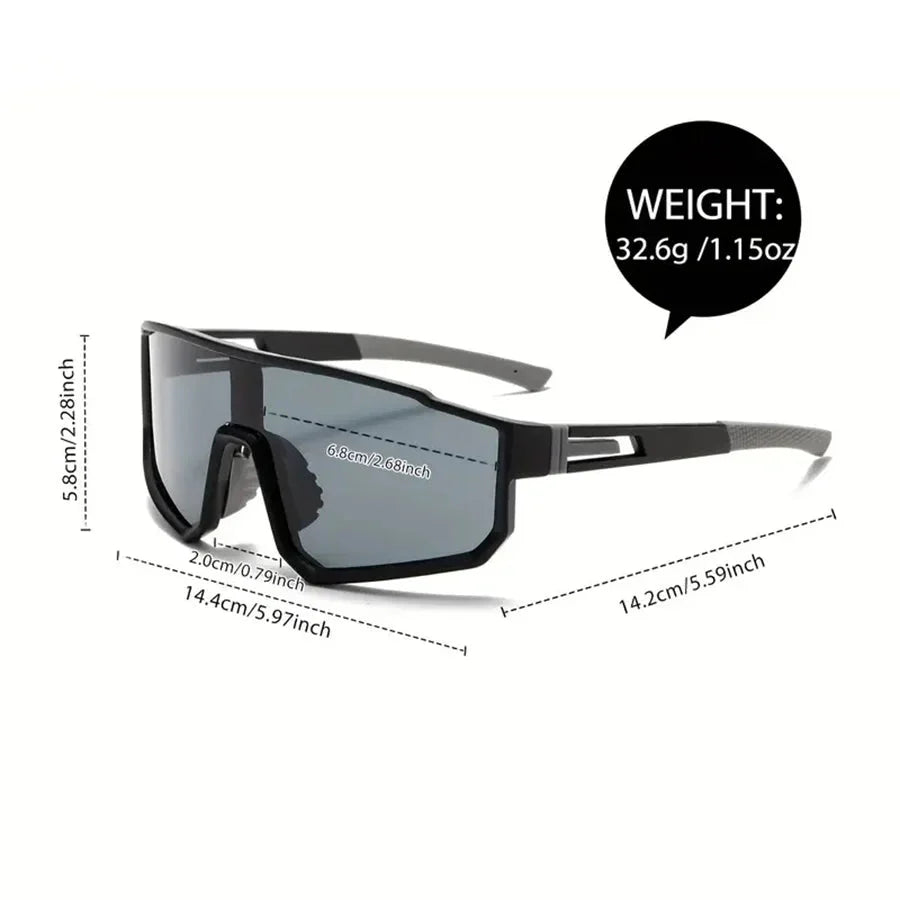 Men’s Oversized Cycling Sunglasses | Polarized Sports Goggles for Outdoor Riding