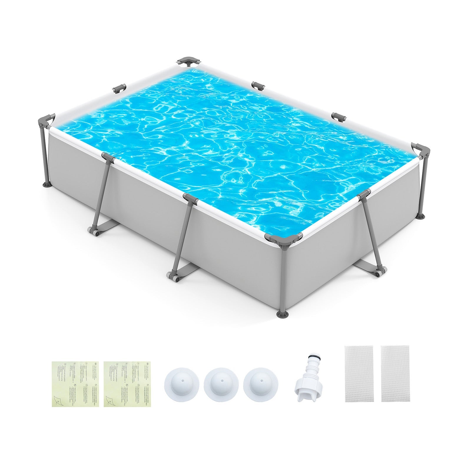 690/978/1158/1617 Gal Outdoor Family Swimming Pool with Metal Frame