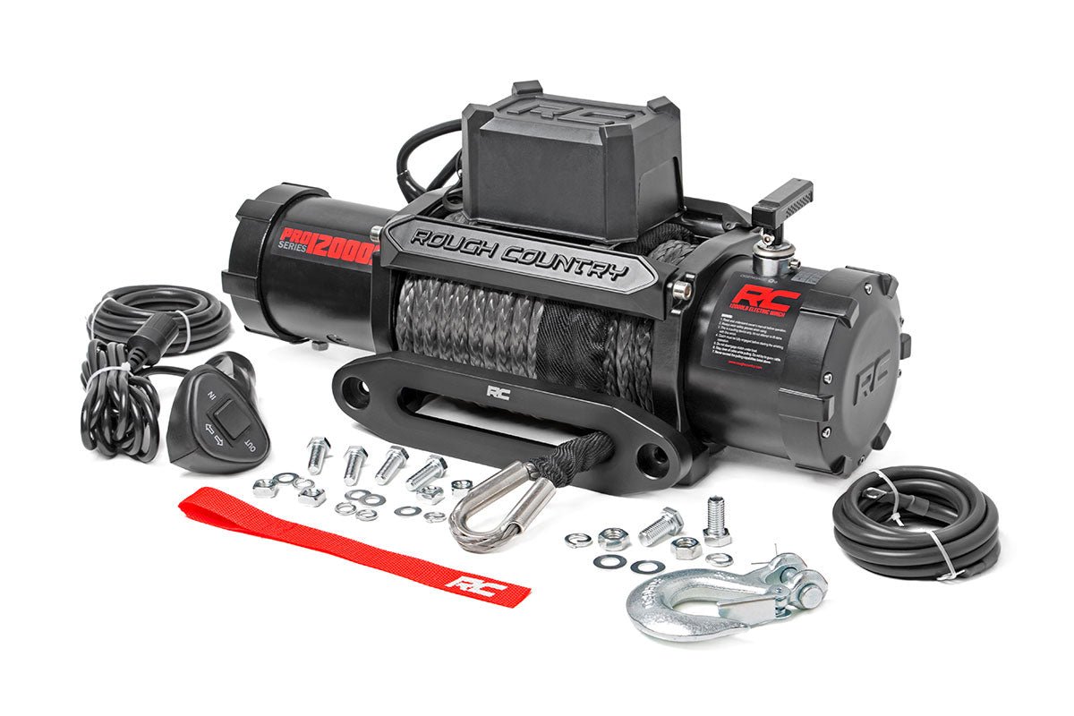 RC 12000lb Pro Series Electric Winch | Synthetic Rope