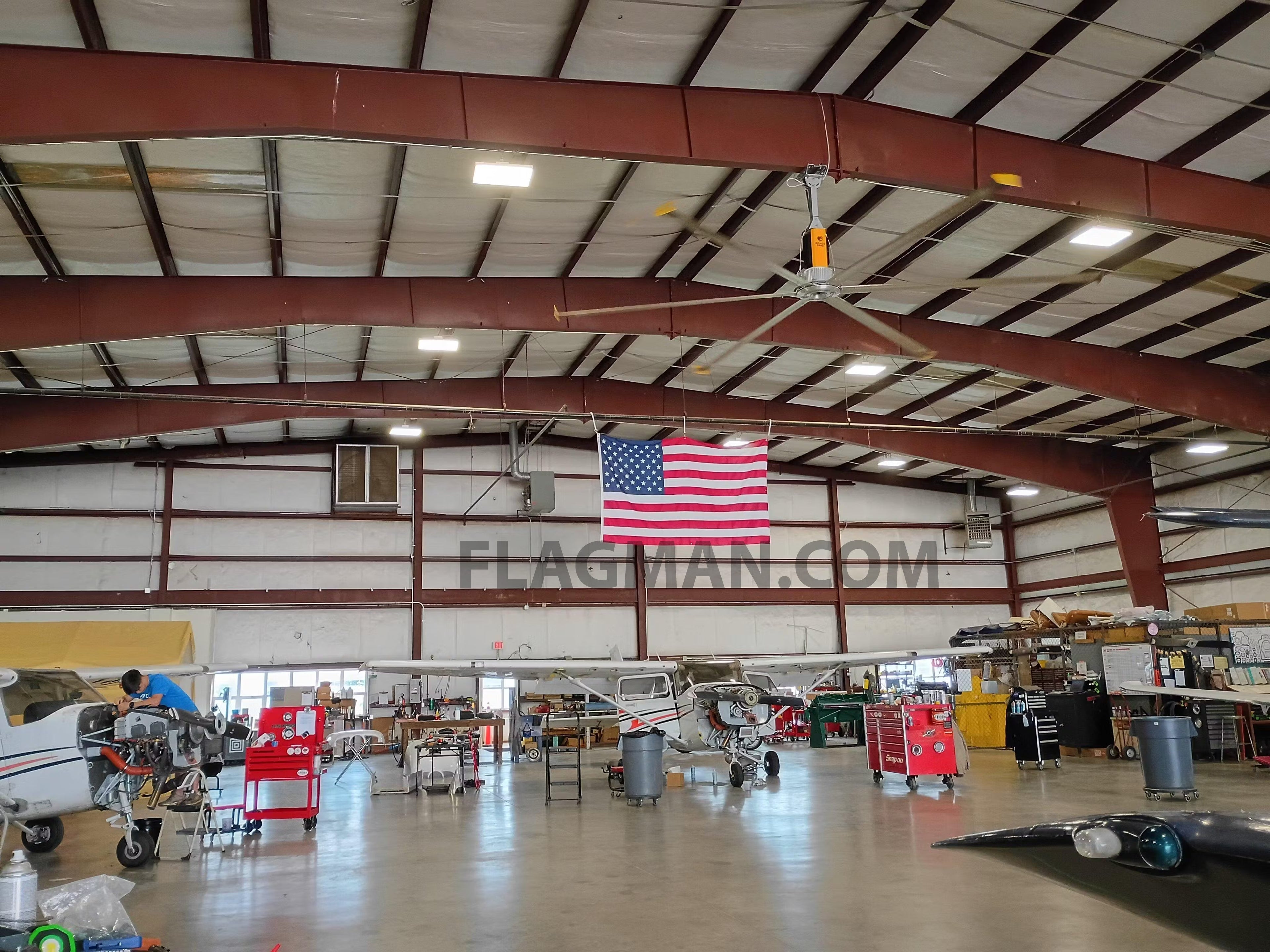 WallSafe™ Nylon Wall-Mounted American Flag | Reinforced Edge Grommets | Made in USA